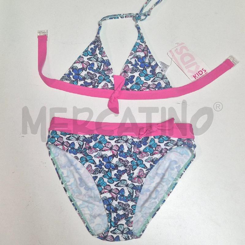 COSTUME GIRL 4 PZ BIANCO FARFALLE BLU  | Mercatino dell'Usato Cervia 1