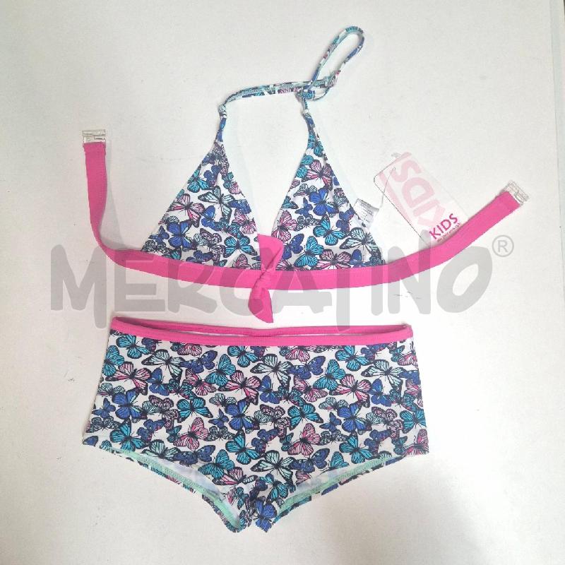 COSTUME GIRL 4 PZ BIANCO FARFALLE BLU  | Mercatino dell'Usato Cervia 2