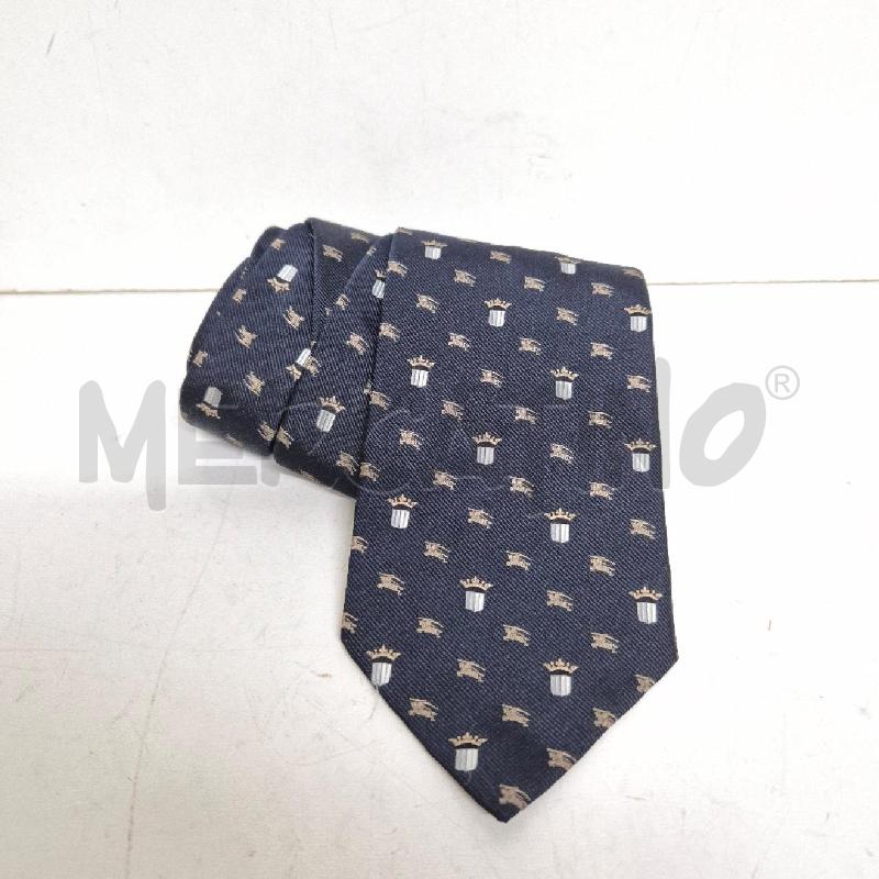 CRAVATTA BURBERRY BLU STEMMA | Mercatino dell'Usato Cervia 1