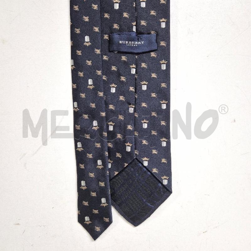 CRAVATTA BURBERRY BLU STEMMA | Mercatino dell'Usato Cervia 3
