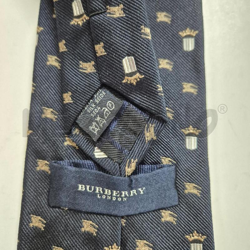 CRAVATTA BURBERRY BLU STEMMA | Mercatino dell'Usato Cervia 4
