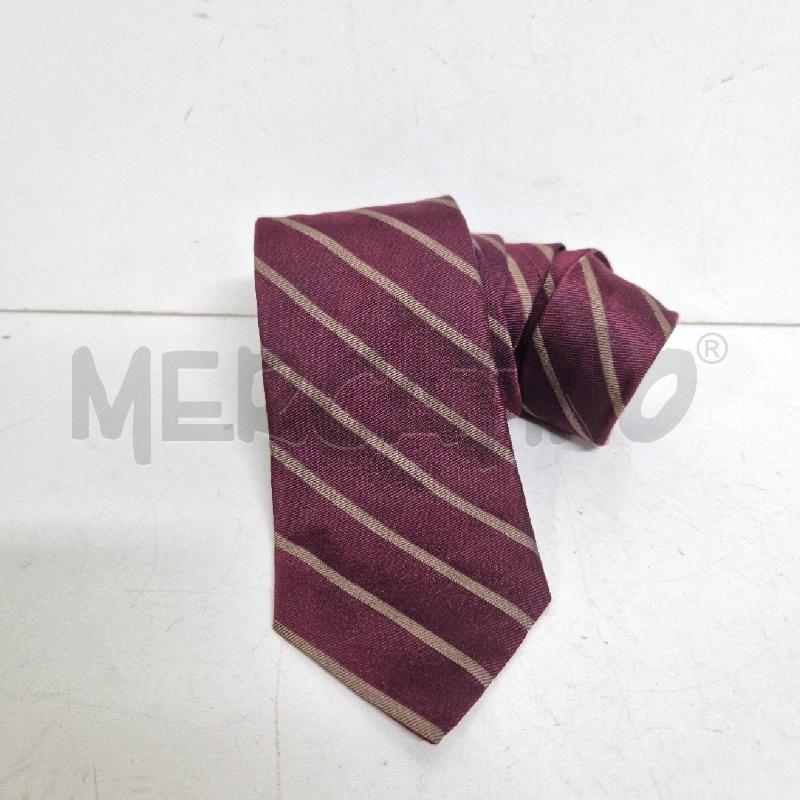 CRAVATTA BURBERRY BORDEAUX RIGHE SABBIA | Mercatino dell'Usato Cervia 2