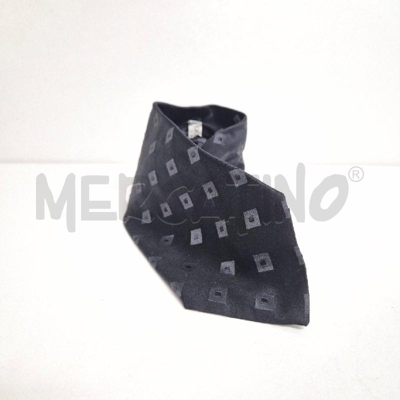 CRAVATTA GIORGIO ARMANI NERA ROMBI GRIGI | Mercatino dell'Usato Cervia 2