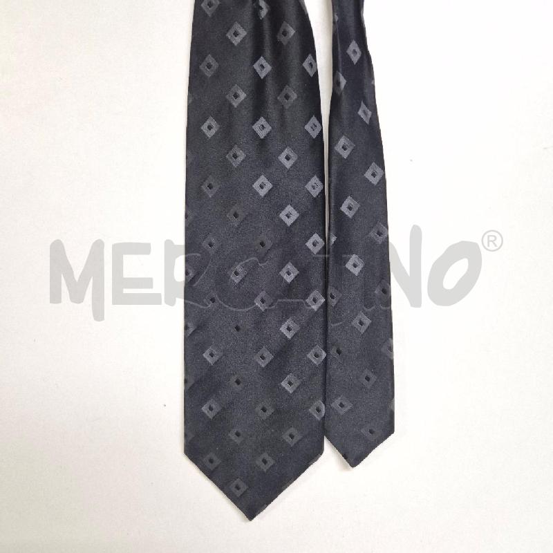 CRAVATTA GIORGIO ARMANI NERA ROMBI GRIGI | Mercatino dell'Usato Cervia 3