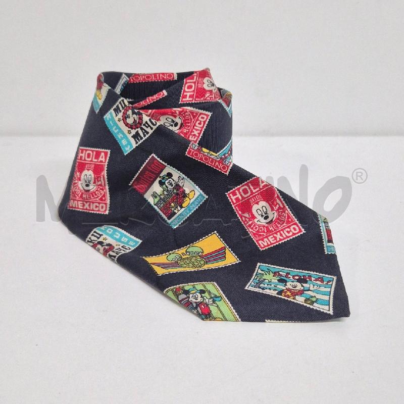 CRAVATTA NERA FRANCOBOLLI MICKEY MOUSE | Mercatino dell'Usato Cervia 2
