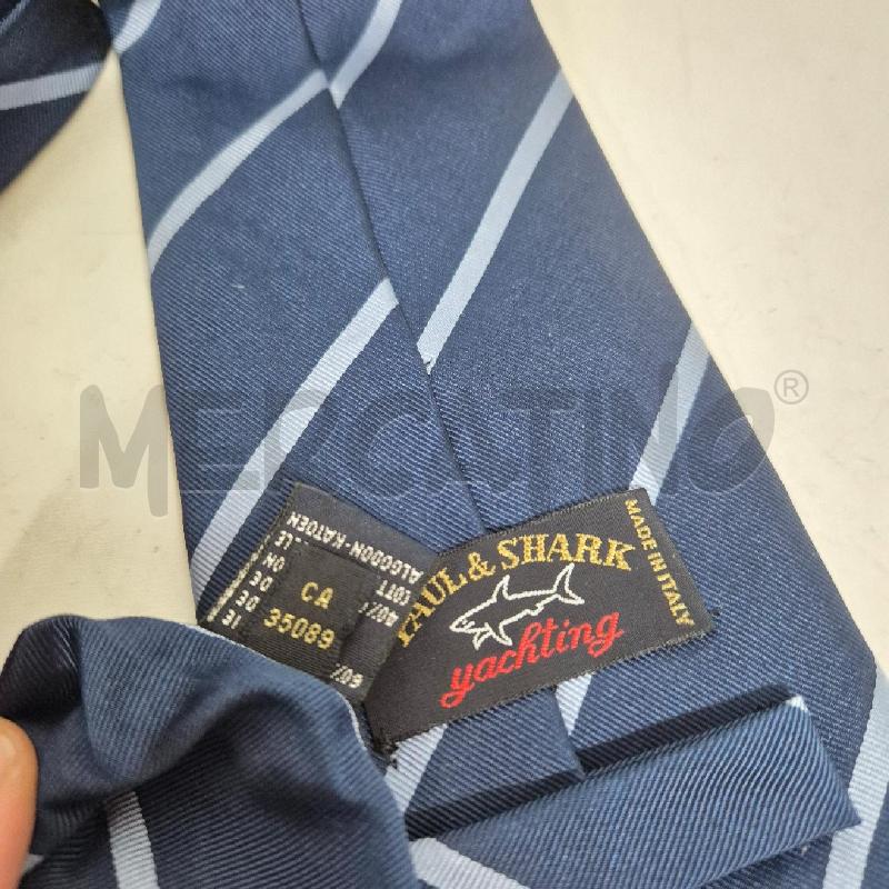 CRAVATTA PAUL&SHARK BLU RIGHE AZZURRE | Mercatino dell'Usato Cervia 4