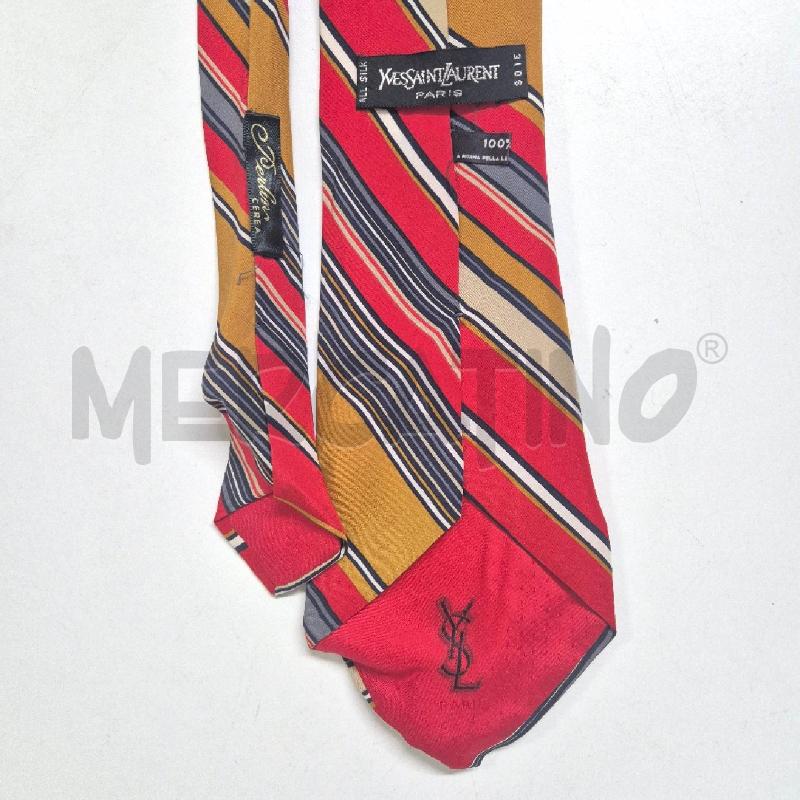 CRAVATTA  YVES SAINT LAURENT RIGHE SETA | Mercatino dell'Usato Cervia 4