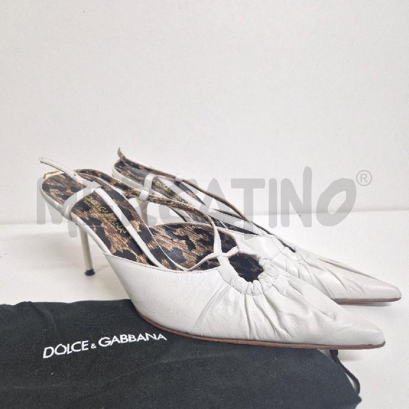 DECOLLETE DOLCE&GABBANA SLING BACKS BIANCA | Mercatino dell'Usato Cervia 1
