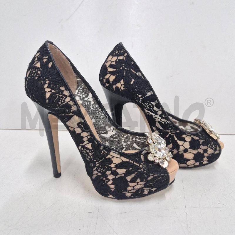 DECOLLETE ELISABETTA FRANCHI PIZZO + STRASS SPUNTATE | Mercatino dell'Usato Cervia 3