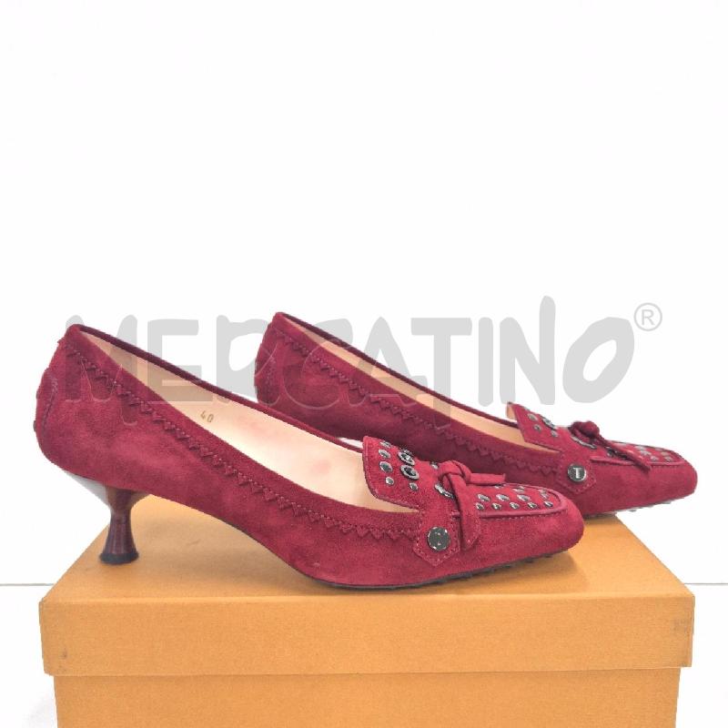 DECOLLETE MOCASSINI TODS ROSSO SCAMOSCIATO BILLIE STUDS | Mercatino dell'Usato Cervia 3