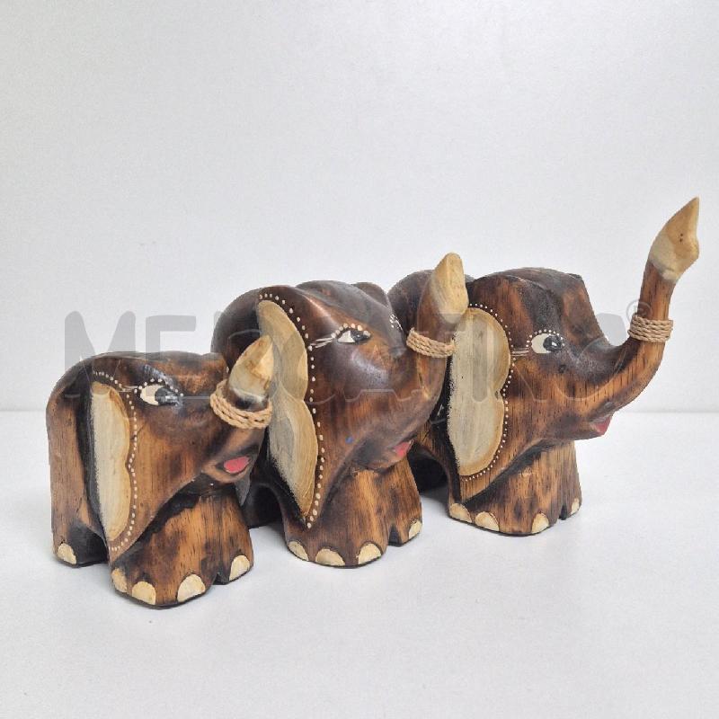 ELEFANTI X3 LEGNO | Mercatino dell'Usato Cervia 4