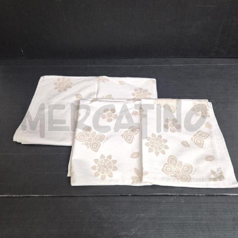 FEDERE X2 THUN BIANCHE FIORI E FARFALLE BEIGE | Mercatino dell'Usato Cervia 1