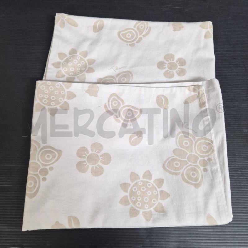 FEDERE X2 THUN BIANCHE FIORI E FARFALLE BEIGE | Mercatino dell'Usato Cervia 5
