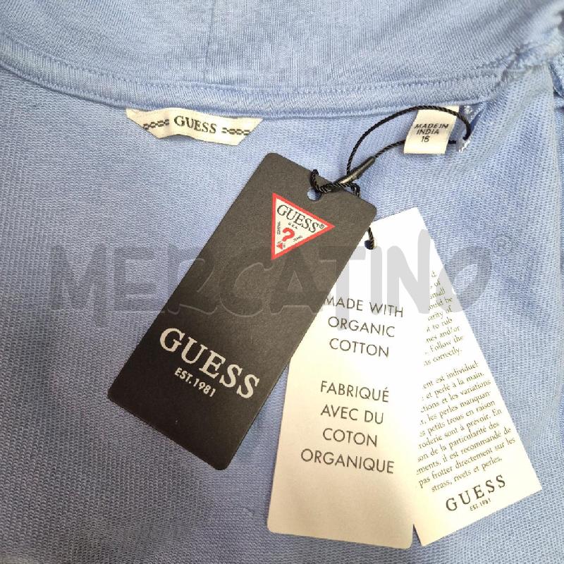 FELPA DONNA GUESS CELESTE STRASS MANICA CORTA | Mercatino dell'Usato Cervia 5