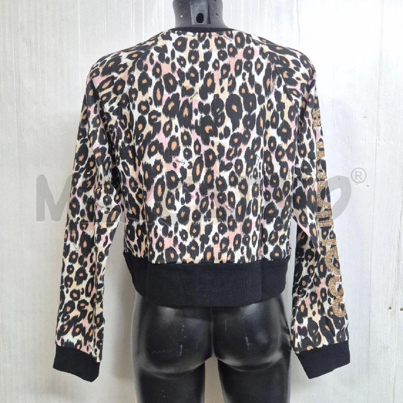 FELPA DONNA HAPPINESS MACULATA SCRITTA GLITTER DORATA | Mercatino dell'Usato Cervia 4
