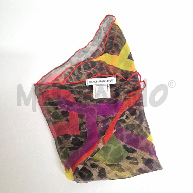 FOULARD/POCHETTE DOLCE&GABBANA MACULATO SCRITTE MULTICOLOR | Mercatino dell'Usato Cervia 3