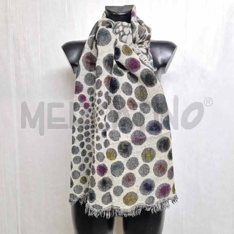 FOULARD GRIGIO POIS COLORATI FUSION | Mercatino dell'Usato Cervia 1