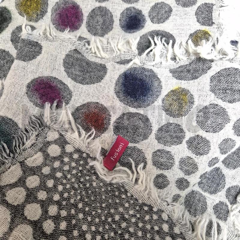 FOULARD GRIGIO POIS COLORATI FUSION | Mercatino dell'Usato Cervia 4
