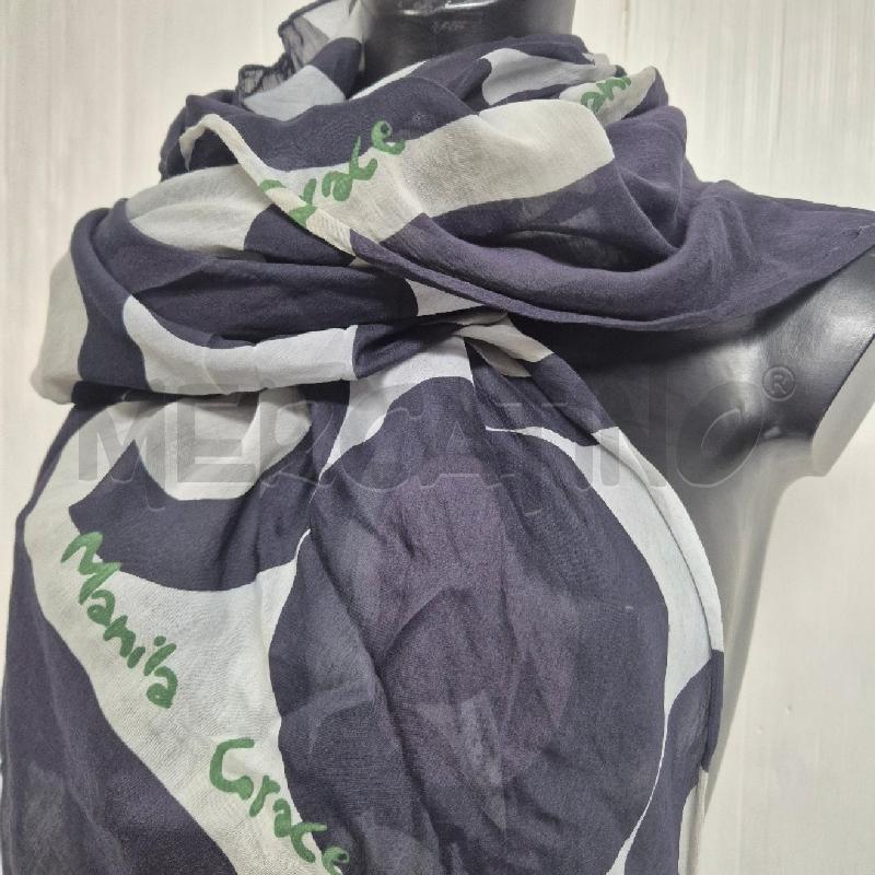FOULARD MANILA  GRACE NERO BIANCO SETA/COTONE | Mercatino dell'Usato Cervia 2