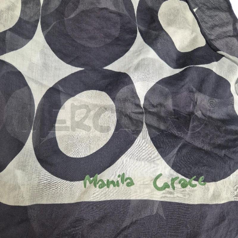 FOULARD MANILA  GRACE NERO BIANCO SETA/COTONE | Mercatino dell'Usato Cervia 4