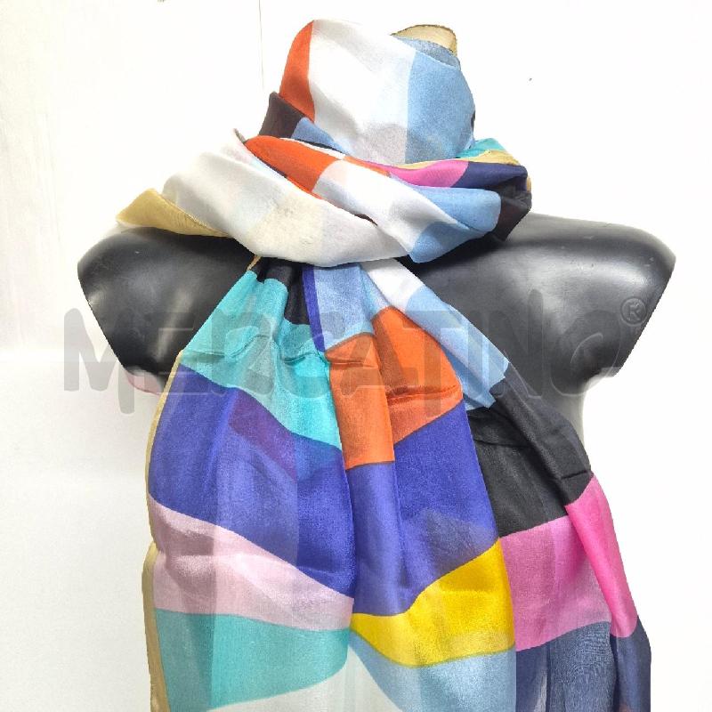FOULARD MULTICOLOR GEOMETRI 100%SETA | Mercatino dell'Usato Cervia 3