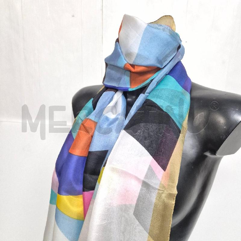 FOULARD MULTICOLOR GEOMETRI 100%SETA | Mercatino dell'Usato Cervia 4