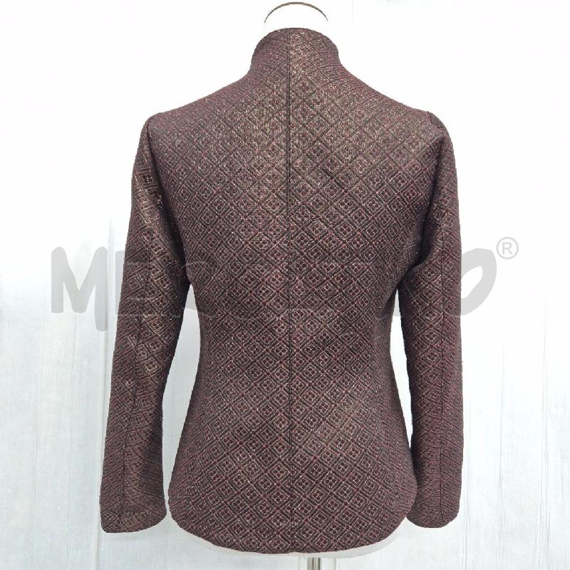 GIACCA DONNA MANILA GRACE NERA/BORDEAUX ROMBI LUREX  | Mercatino dell'Usato Cervia 3