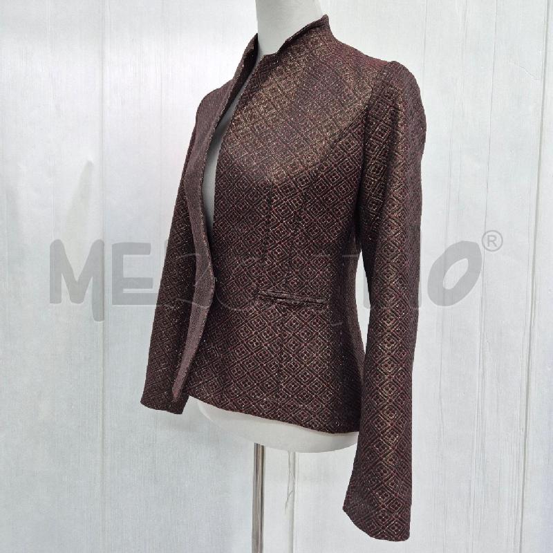 GIACCA DONNA MANILA GRACE NERA/BORDEAUX ROMBI LUREX  | Mercatino dell'Usato Cervia 4