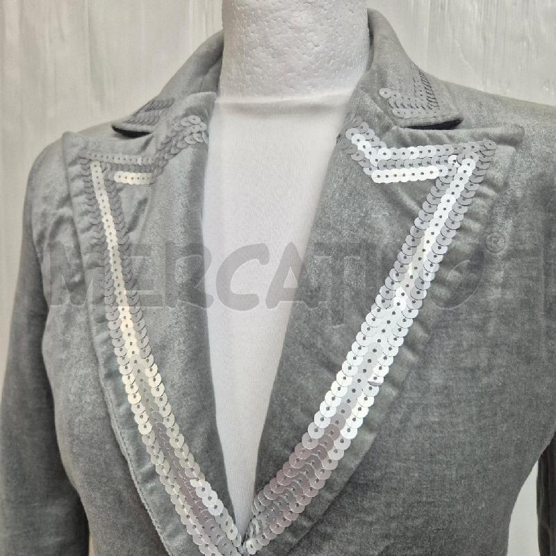GIACCA DONNA NOLITA GRIGIA VELLUTO CON PAILLETTES | Mercatino dell'Usato Cervia 2