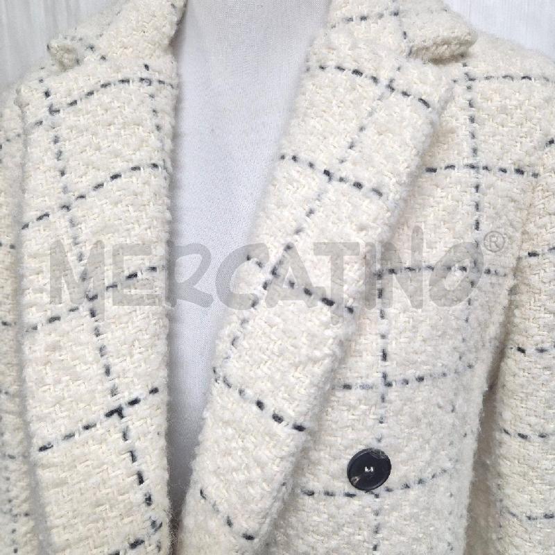 GIACCA DONNA SOUVENIR QUADRI BIANCA RIGHE BLU | Mercatino dell'Usato Cervia 2