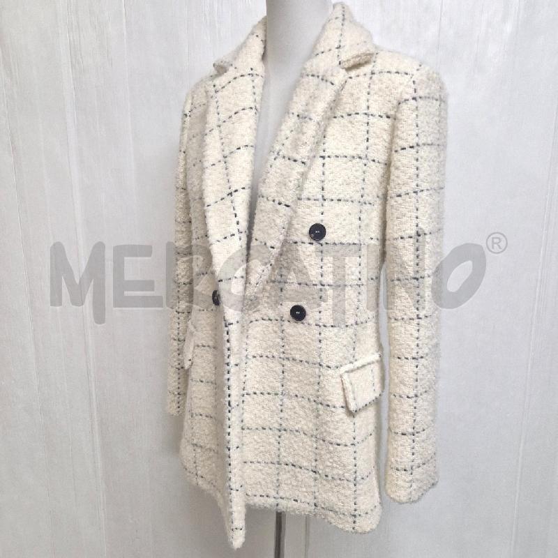 GIACCA DONNA SOUVENIR QUADRI BIANCA RIGHE BLU | Mercatino dell'Usato Cervia 4