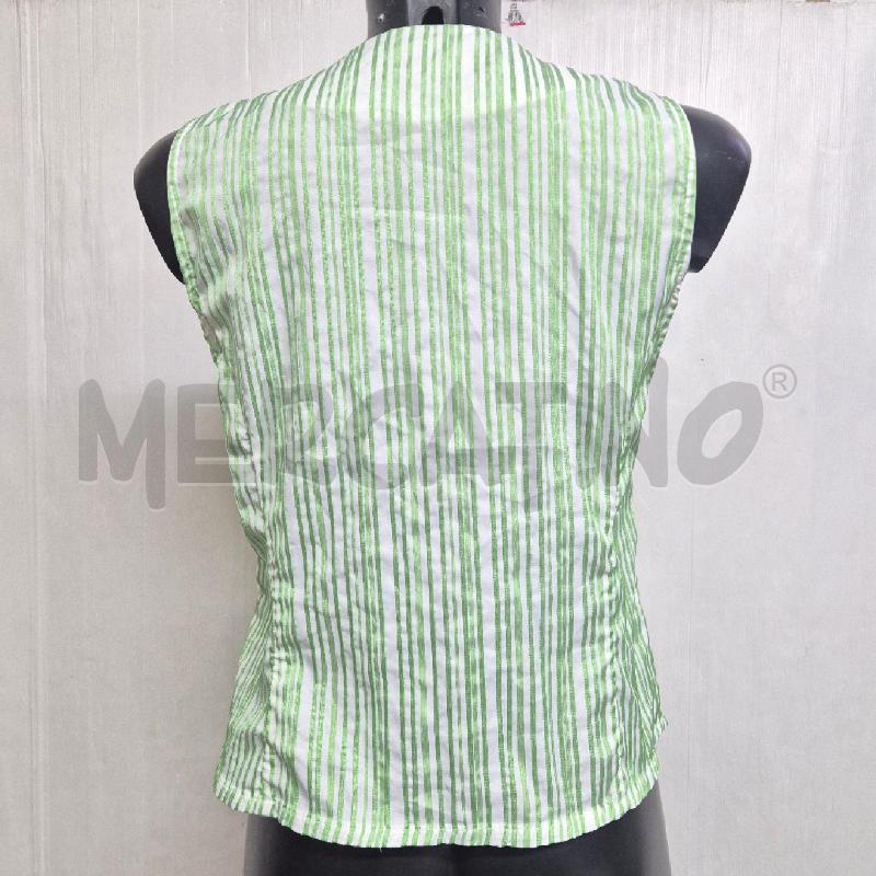 GILET DONNA ANONYME VERDE BIANCO RIGHE | Mercatino dell'Usato Cervia 4
