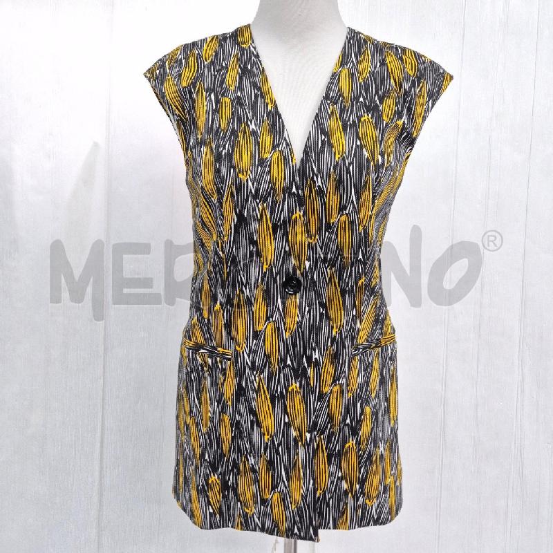 GILET DONNA LIU JO LUNGO GIALLO/NERO PANNOCCHIETTA | Mercatino dell'Usato Cervia 1