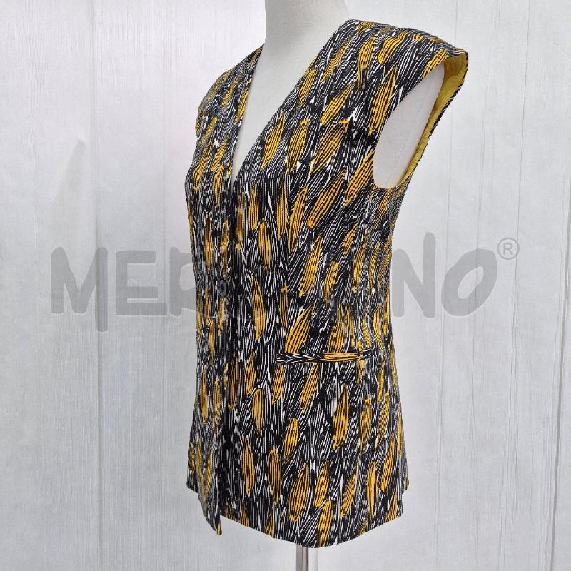 GILET DONNA LIU JO LUNGO GIALLO/NERO PANNOCCHIETTA | Mercatino dell'Usato Cervia 4
