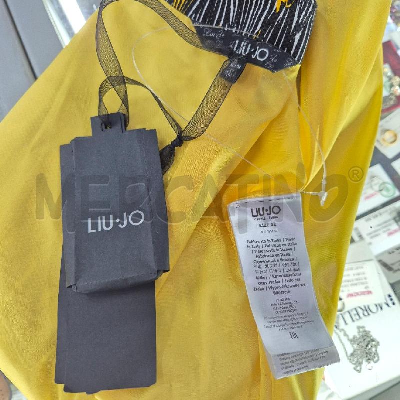 GILET DONNA LIU JO LUNGO GIALLO/NERO PANNOCCHIETTA | Mercatino dell'Usato Cervia 5
