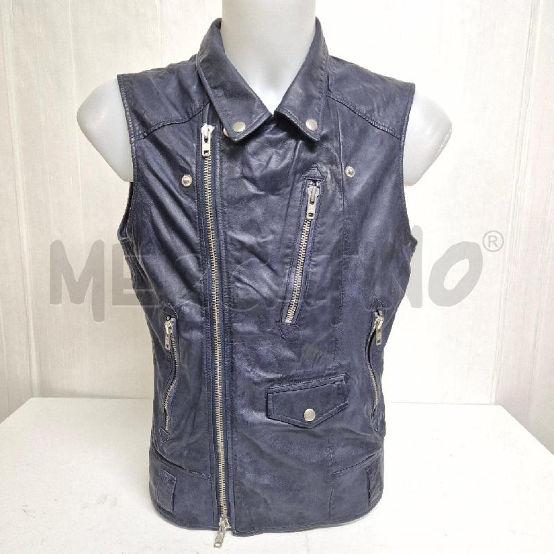 GILET UOMO PELLE BLU | Mercatino dell'Usato Cervia 1
