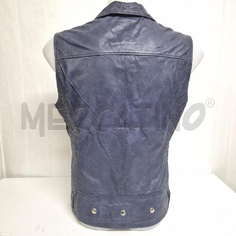 GILET UOMO PELLE BLU | Mercatino dell'Usato Cervia 3