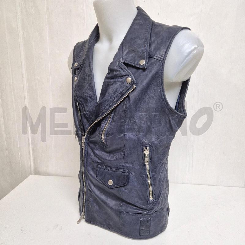 GILET UOMO PELLE BLU | Mercatino dell'Usato Cervia 4