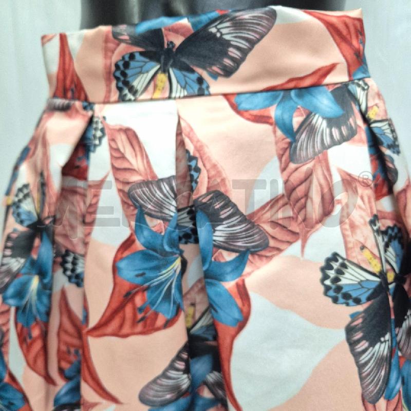 GONNA BARBARA ALVISI ALBICOCCA FARFALLE E FIORI BLU | Mercatino dell'Usato Cervia 2