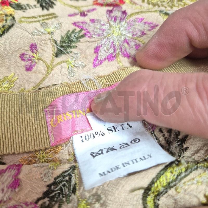 GONNA CRISTINA ROCCA BEIGE FIORI SETA | Mercatino dell'Usato Cervia 5