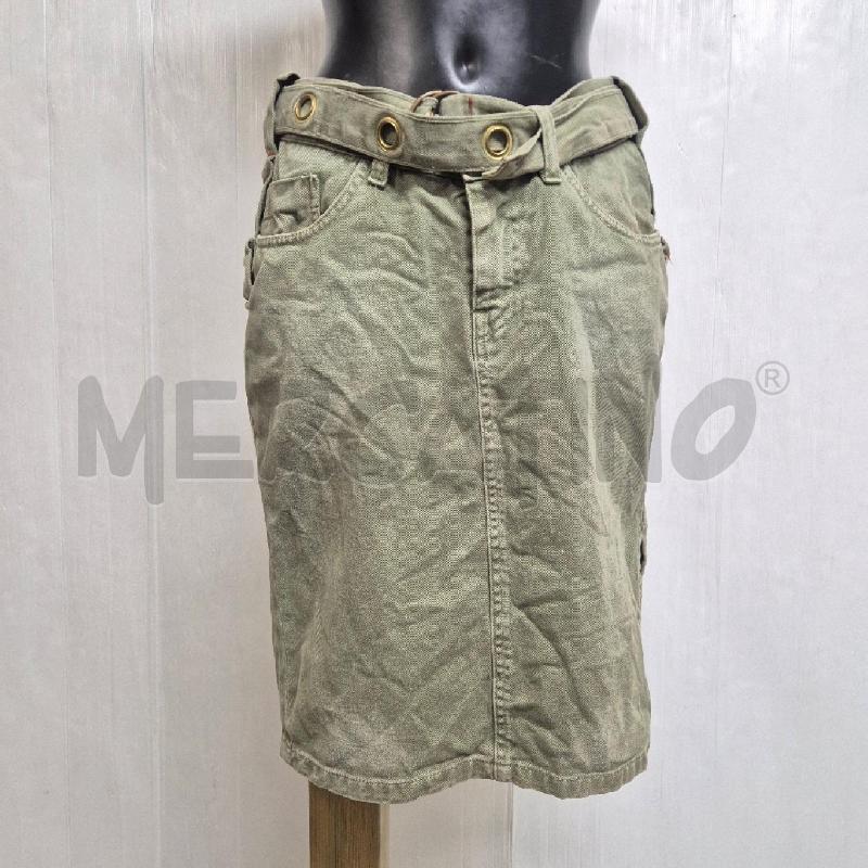 GONNA FLY GIRL JEANS VERDE CINTURA LUNGA FORATA | Mercatino dell'Usato Cervia 1