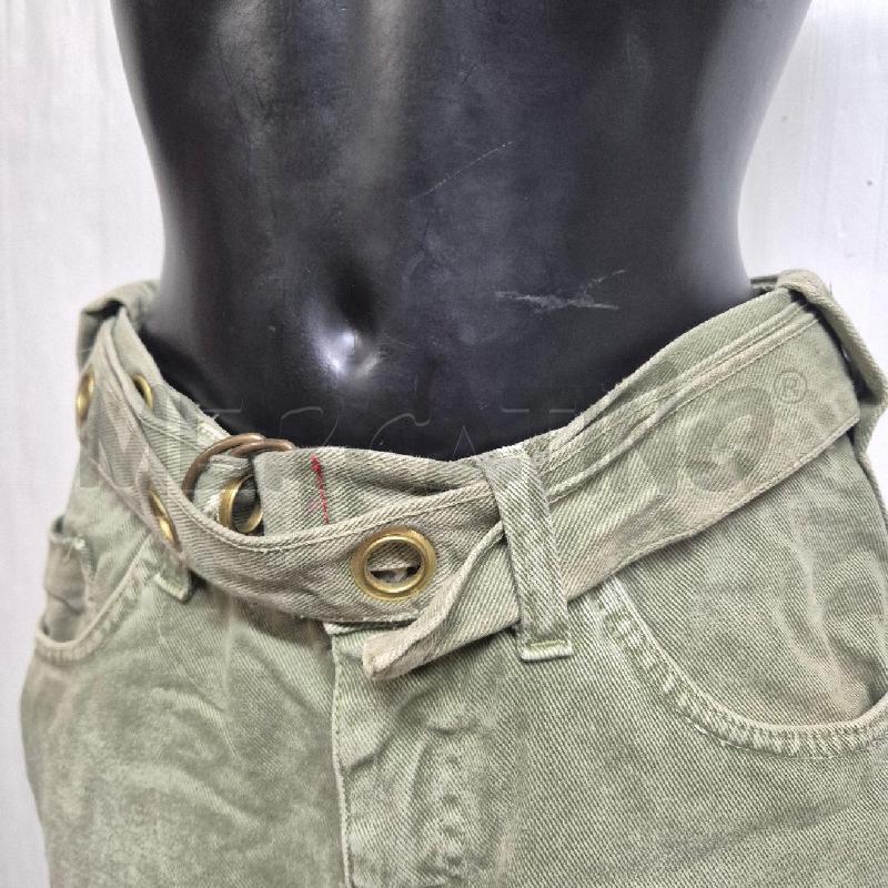 GONNA FLY GIRL JEANS VERDE CINTURA LUNGA FORATA | Mercatino dell'Usato Cervia 2
