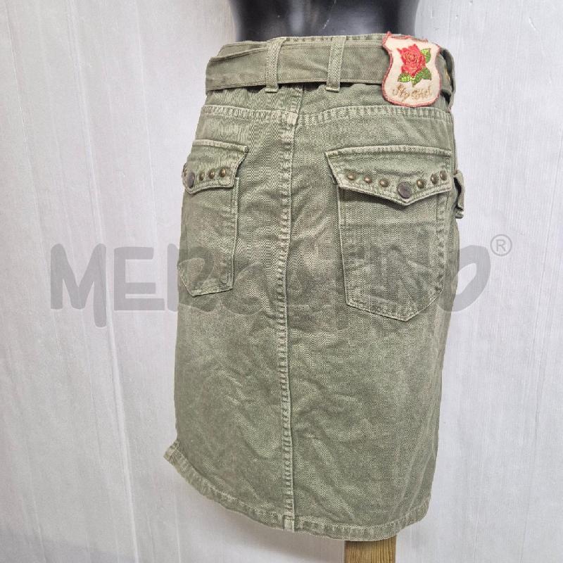 GONNA FLY GIRL JEANS VERDE CINTURA LUNGA FORATA | Mercatino dell'Usato Cervia 4