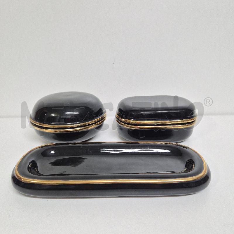 KIT BAGNO X3 NERO LA GOCCIA DORATO  | Mercatino dell'Usato Cervia 1