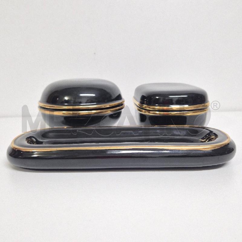 KIT BAGNO X3 NERO LA GOCCIA DORATO  | Mercatino dell'Usato Cervia 4