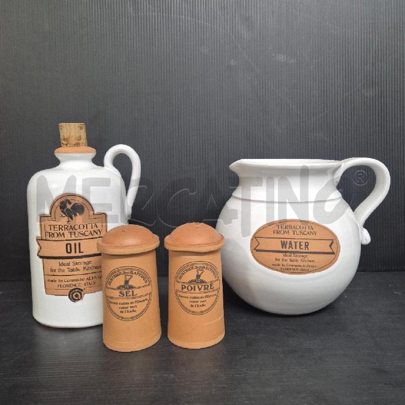 KIT OLIERA BROCCA E SALIERA BIANCA TERRACOTTA FROM TUSCANY | Mercatino dell'Usato Cervia 3