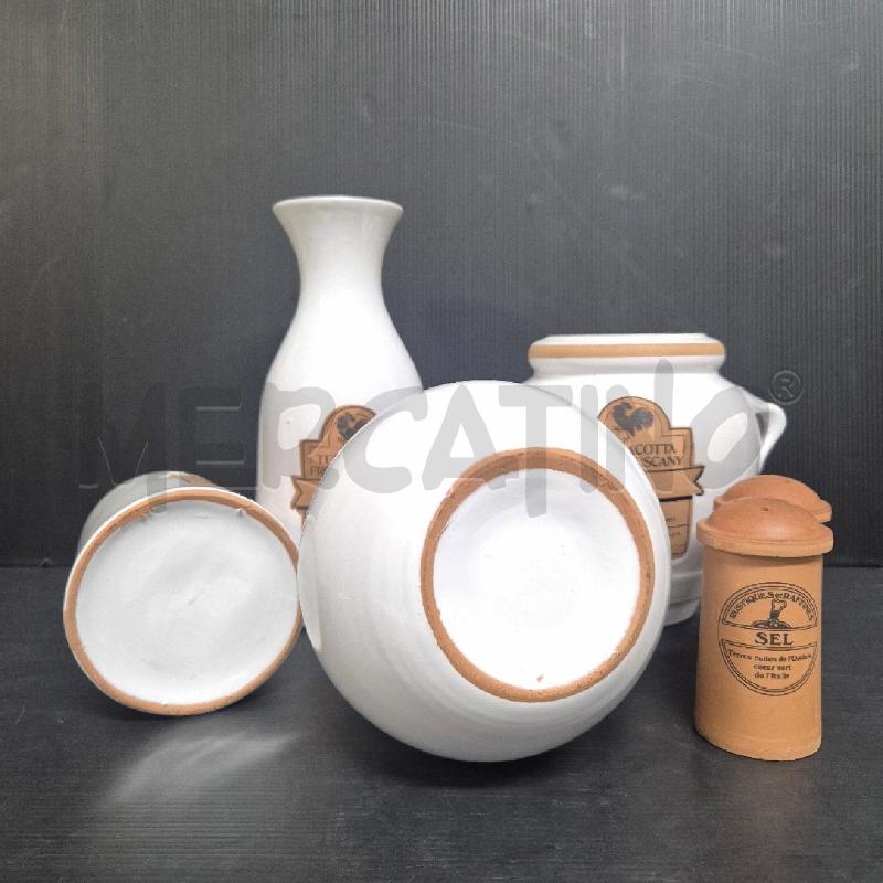 KIT OLIERA BROCCA E SALIERA BIANCA TERRACOTTA FROM TUSCANY | Mercatino dell'Usato Cervia 5