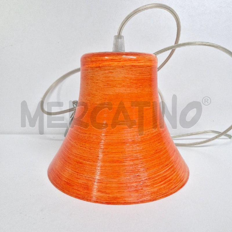 LAMPADARIO VETRO ARANCIONE A CAMPANA | Mercatino dell'Usato Cervia 1