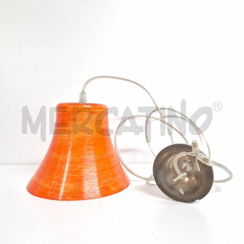 LAMPADARIO VETRO ARANCIONE A CAMPANA | Mercatino dell'Usato Cervia 5