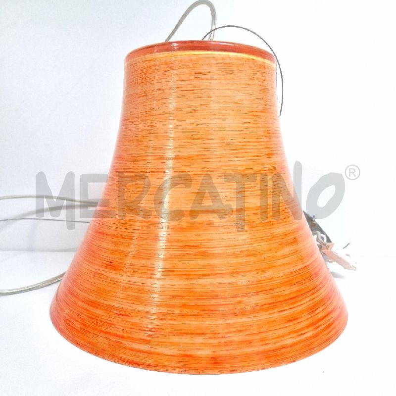 LAMPADARIO VETRO ARANCIONE A CAMPANA | Mercatino dell'Usato Cervia 4